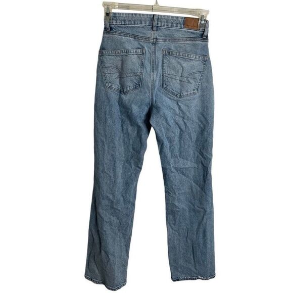 American Eagle Womens Bootcut High Rise Jeans 2R Split Hem Kendrick Lamar - Picture 2 of 7